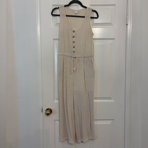 Love Riche Cream Button-Down Dress